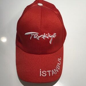 Red Embroidered Türkiye Cap